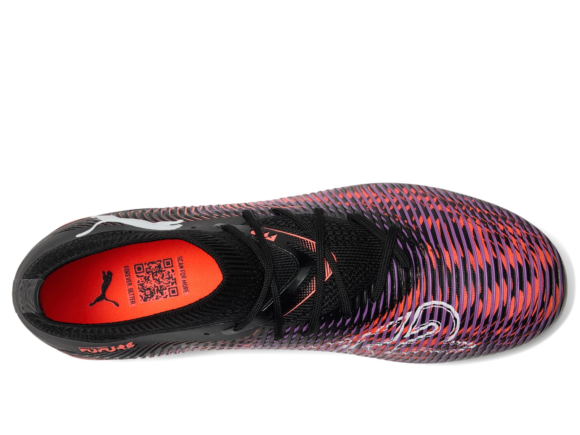 Кроссовки PUMA Future 8 Match Firm, Artificial Ground Soccer Cleats, цвет Puma Black-Puma White-Glowing Red — фото 2