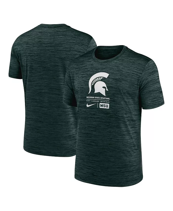 

Мужская зеленая футболка Michigan State Spartans Campus Center Block Velocity Performance Nike