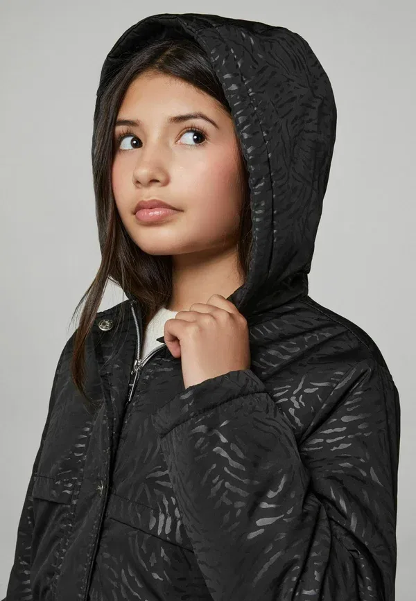 Верхняя одежда Lipsy Regular fit weight padded zebra cagoule winter coat, черный — фото 3