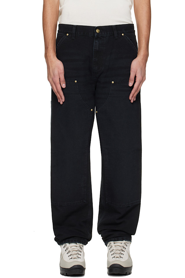 

Carhartt Work In Progress Черные брюки с удвоенным коленом