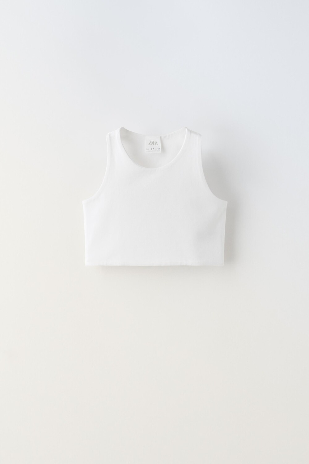 

Топ Zara Sleeveless Crop, белый