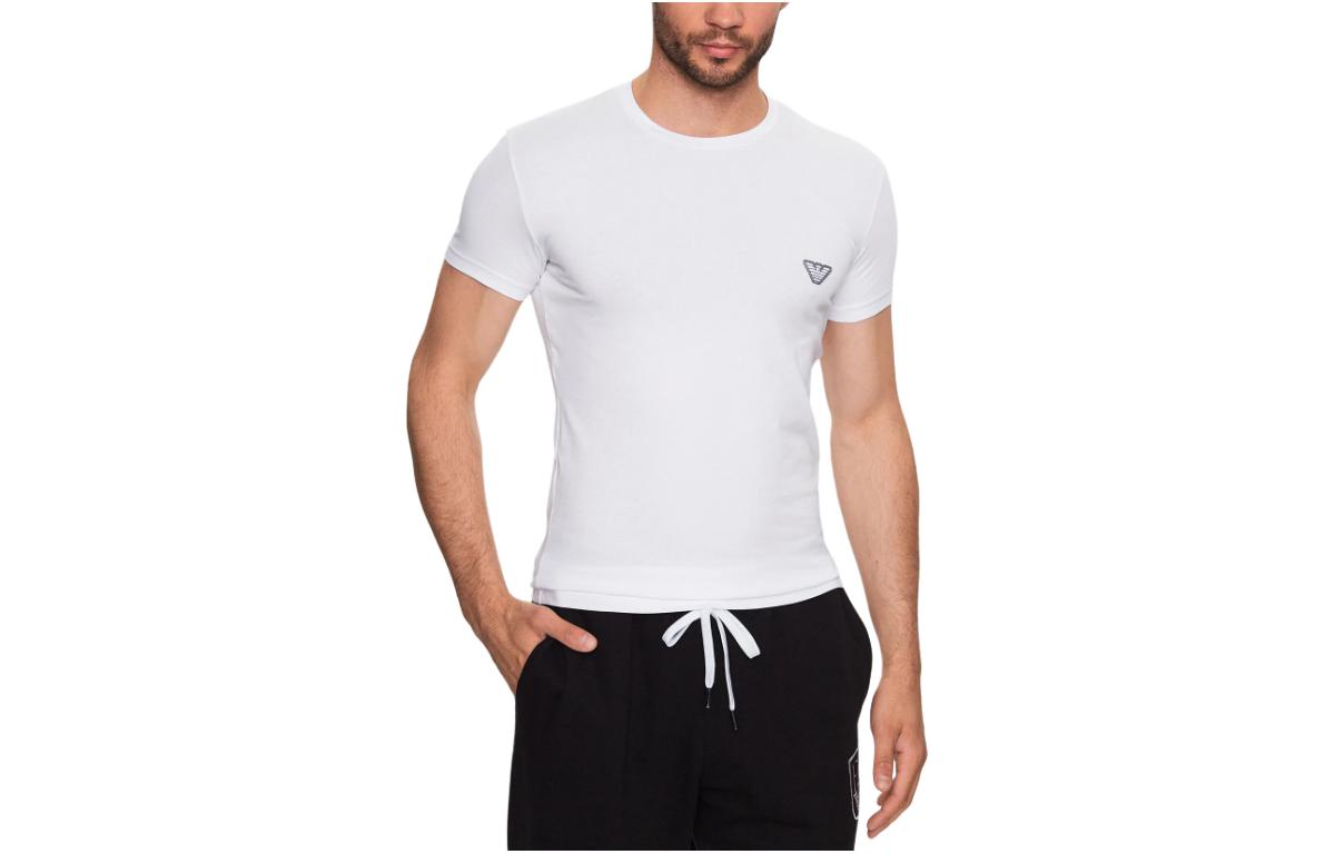 

Emporio Armani Мужская белая футболка, Белый, Emporio Armani Мужская белая футболка