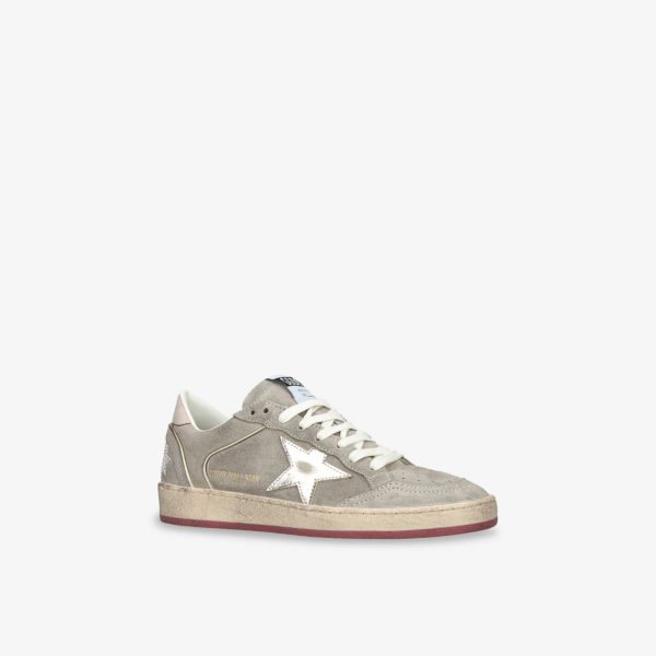 Кроссовки женские Golden Goose Ball Star замшевые, коричневый — фото 2
