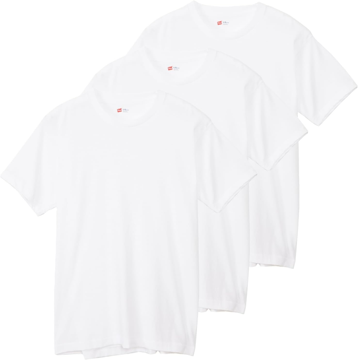 

Мужские футболки Hanes с коротким рукавом (комплект из 3 штук), быстросохнущие, с эффектом сухости, круглый вырез, синий цвет