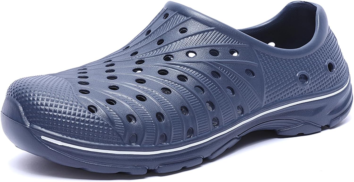 

Мужские садовые сабо FLIOZY с нескользящей подошвой, водонепроницаемые шлепанцы из EVA-пены, легкие обувь для прогулок на улице, для пляжа, бассейна и повседневного использования, синий