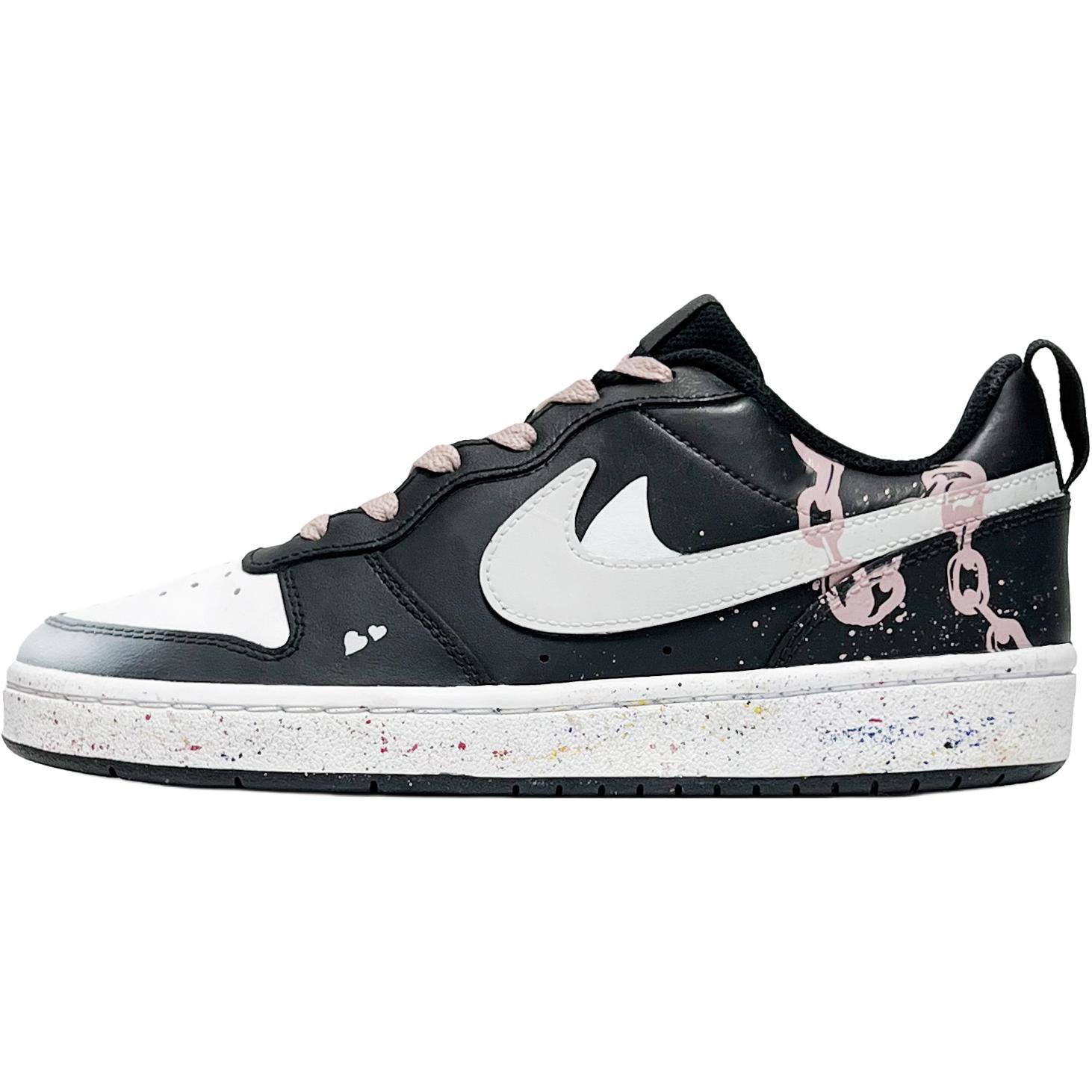 

Низкие детские кроссовки для скейтбординга Court Borough Love Shacklock для подростков Nike, розовый/черный