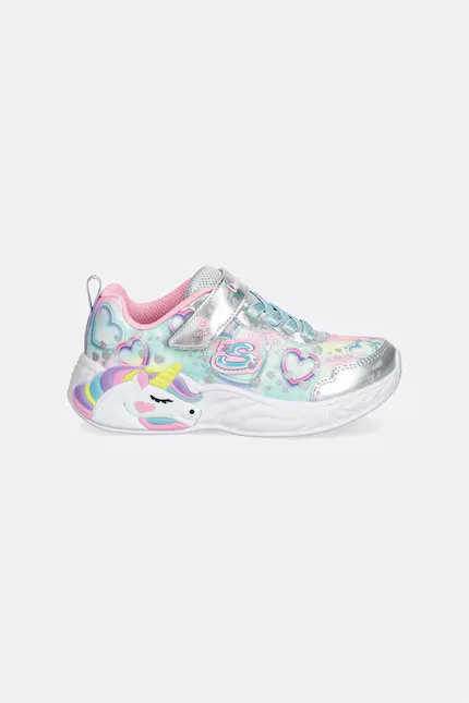 Кроссовки детские с блестками UNICORN DREAMS - HEART SPARKL Skechers, мультиколор — фото 2
