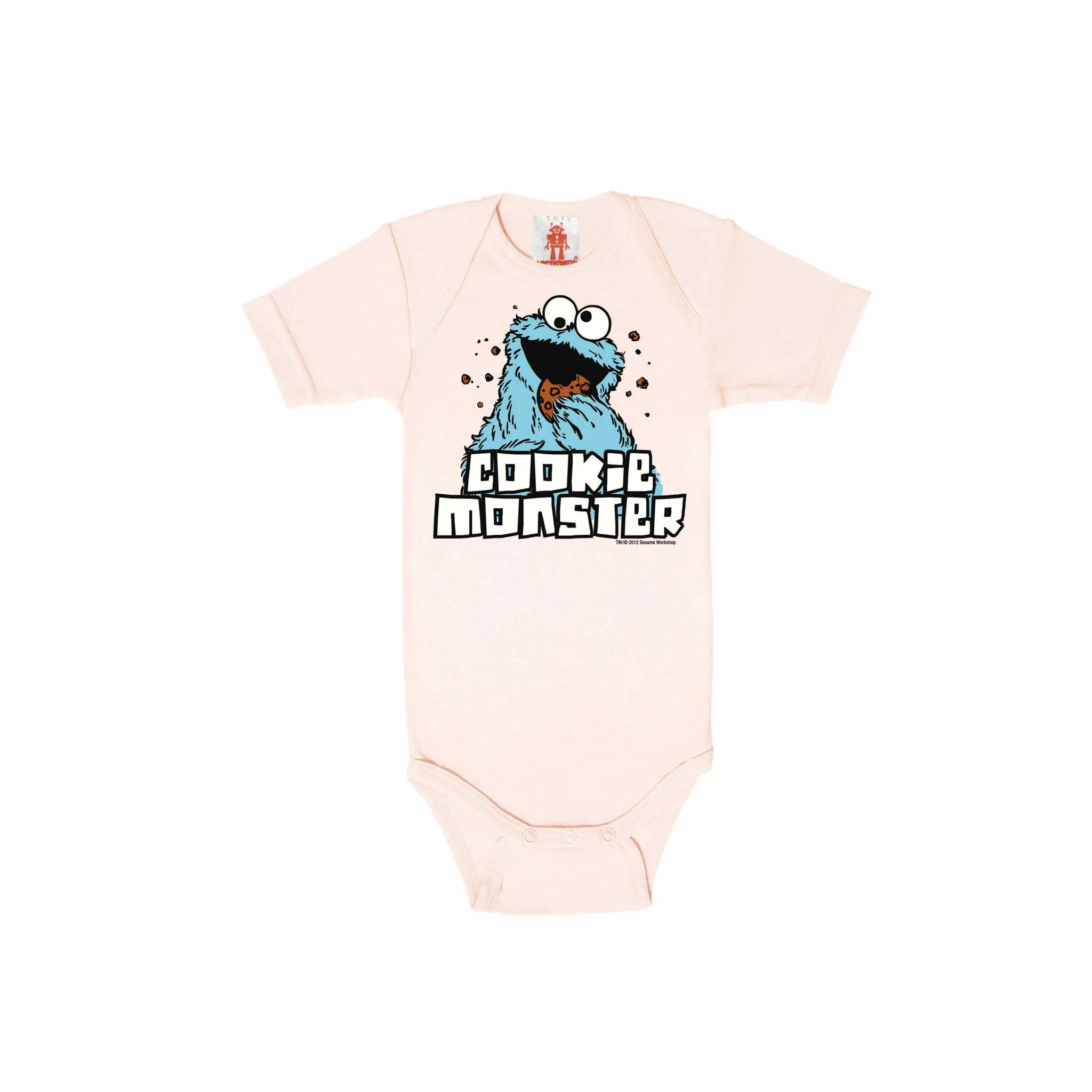 

Боди LOGOSHIRT, Улица Сезам, с кнопками, розовый