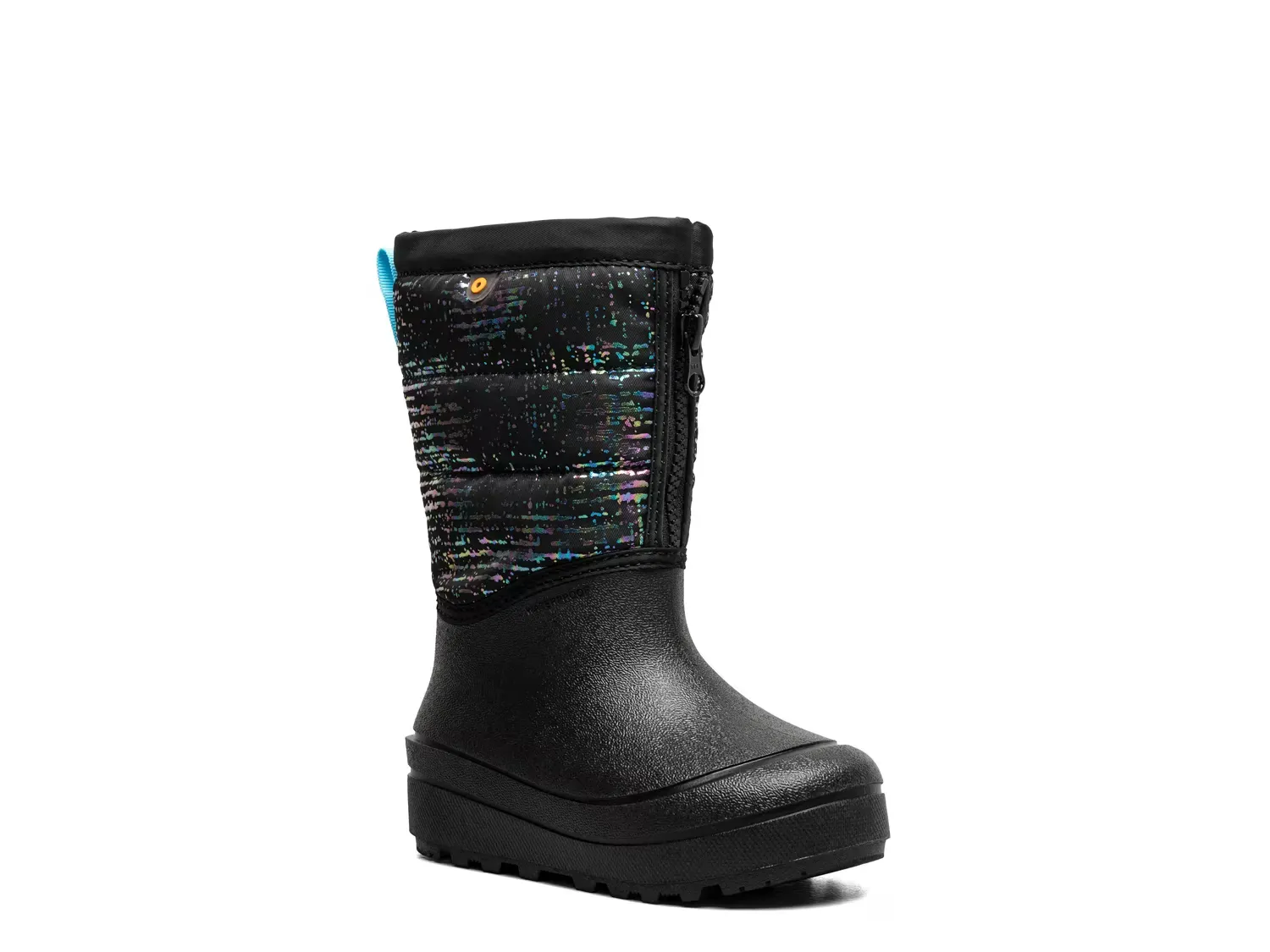 

Снежные ботинки на молнии - детские Bogs, Black Metallic Stripe Print