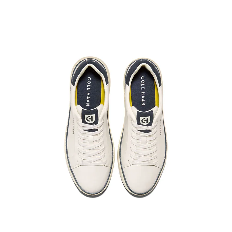 COLE HAAN Кроссовки скейтерские мужские низкие из кожи коровы ivory/dusty blue — фото 3