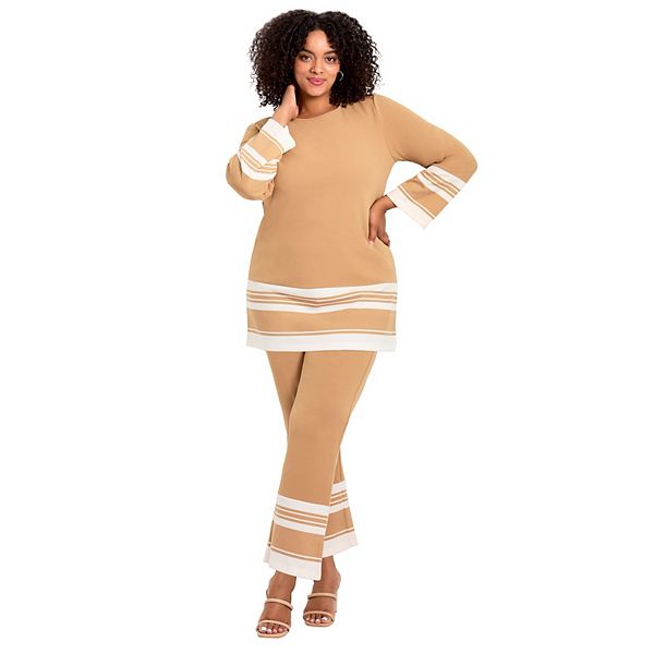 

Туника с полоской по краю для женщин plus size Avenue, Soft Camel Stripe, Бежевый, Туника с полоской по краю для женщин plus size Avenue, Soft Camel Stripe