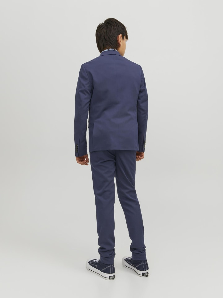 JACK & JONES Junior Однобортный пиджак средневекового синего цвета — фото 4
