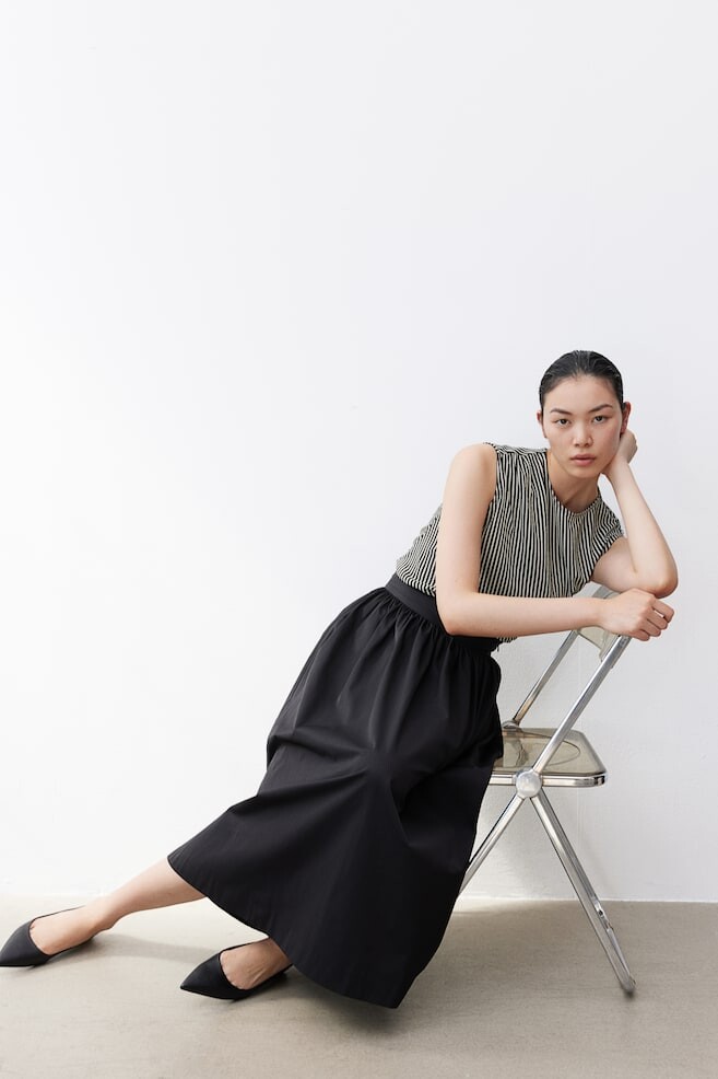 

Драпированная майка H&M, черный
