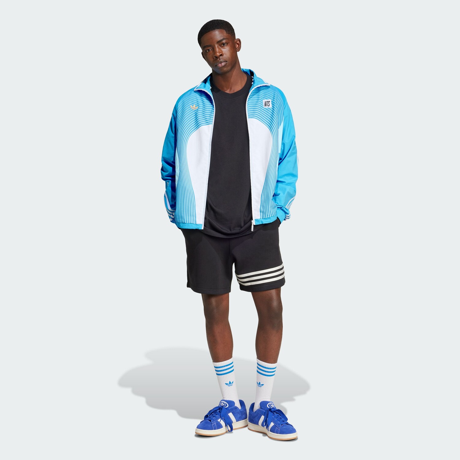 Куртка Adidas X NTS Radio из переработанного нейлона Adidas Originals, синий — фото 3