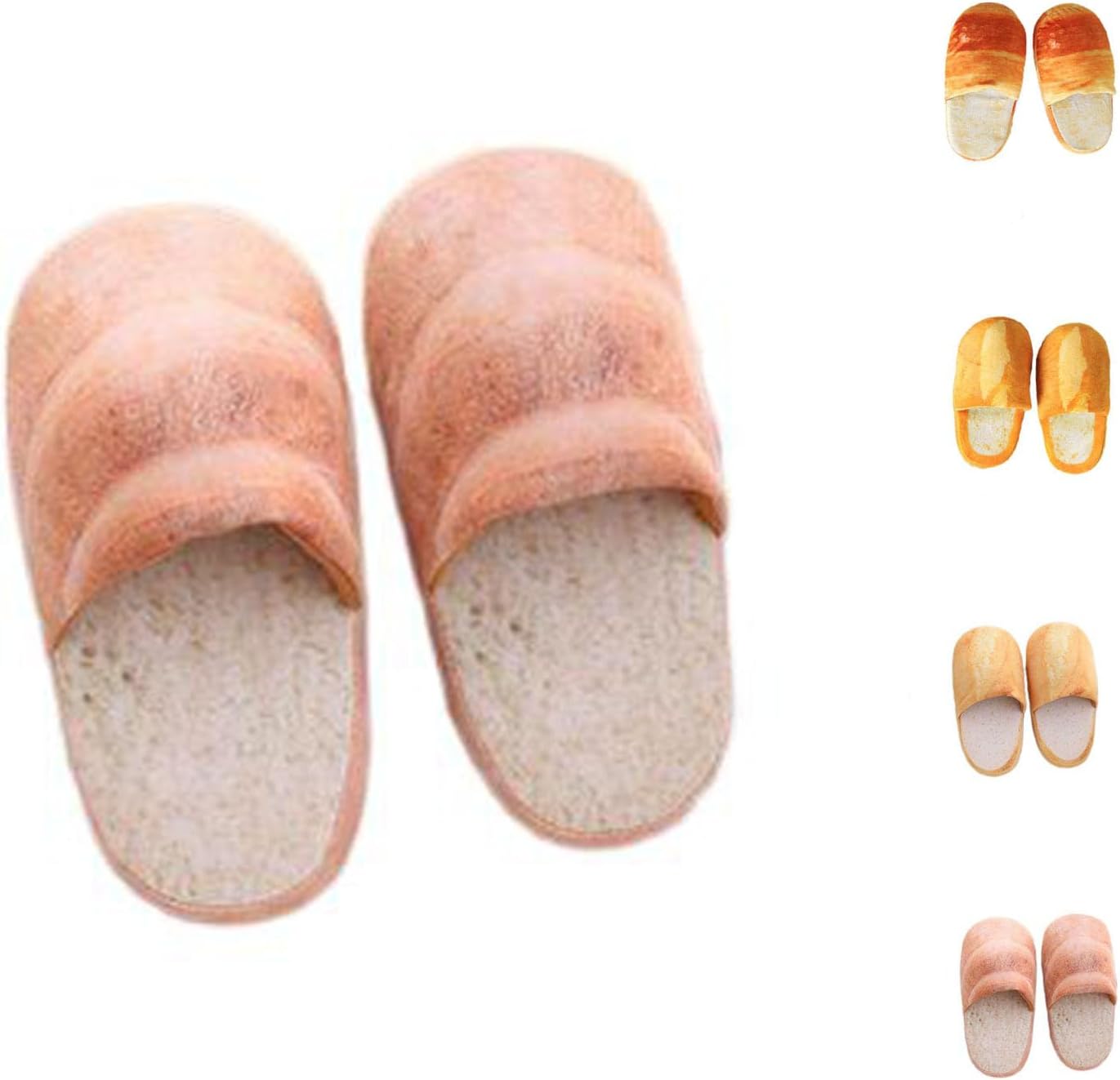 

Домашние тапочки с рисунком хлеба, мягкие, теплые, с нескользящей подошвой, для мужчин и женщин Generic, Bread-c