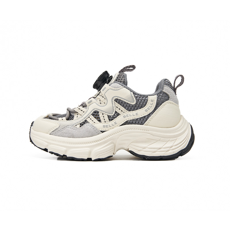 

Детские баскетбольные кроссовки с низким верхом, устойчивые к ударам и истиранию BELLE, серый