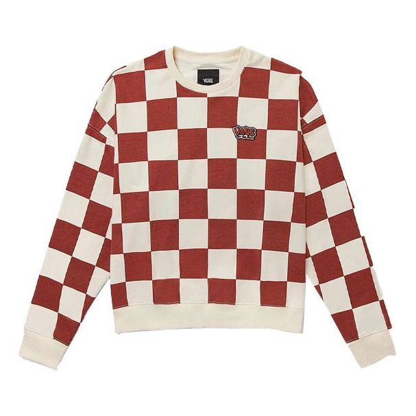 

Толстовка Vans Grid Round Neck Pullover Couple Style Red VN0A5H98YTW, красный