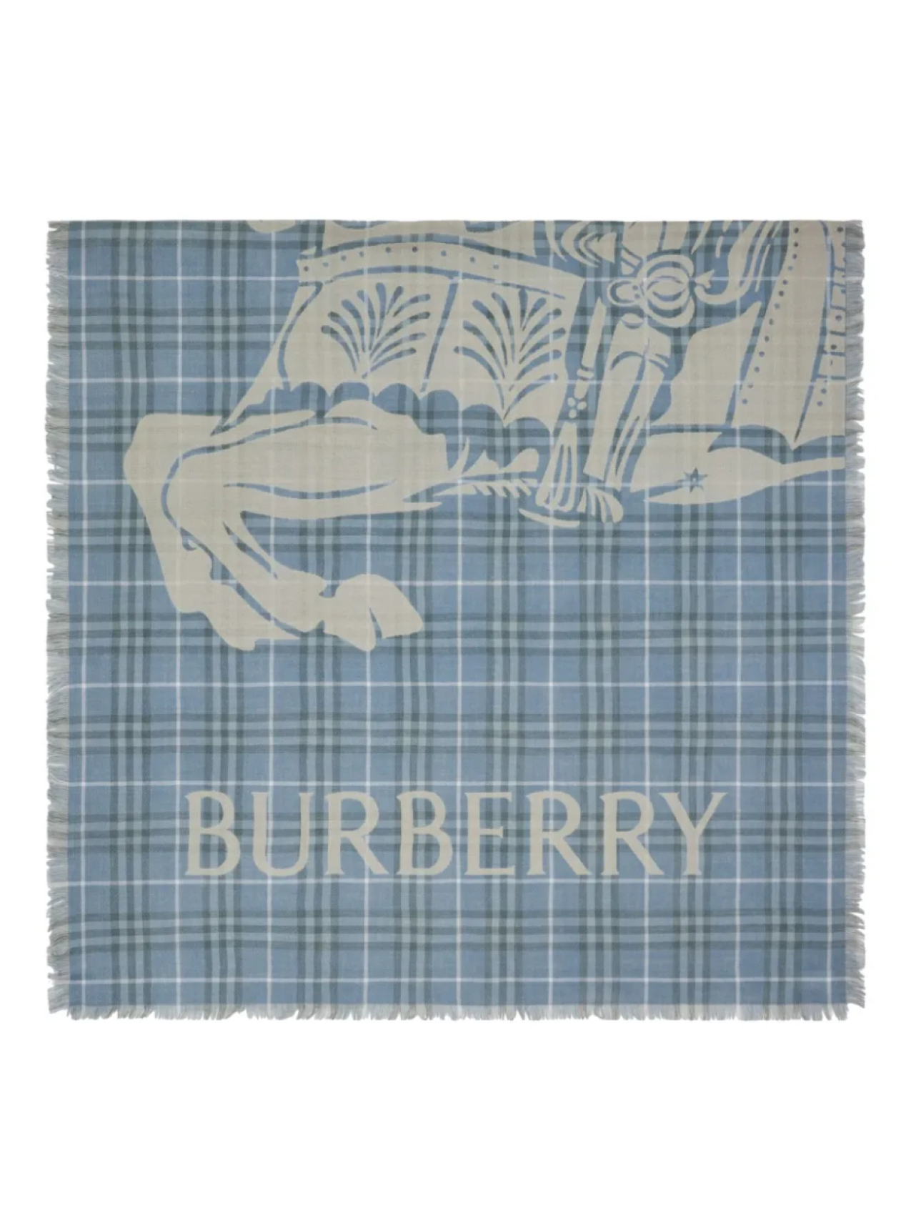

Шарф Burberry Signature с рыцарским мотивом, синий