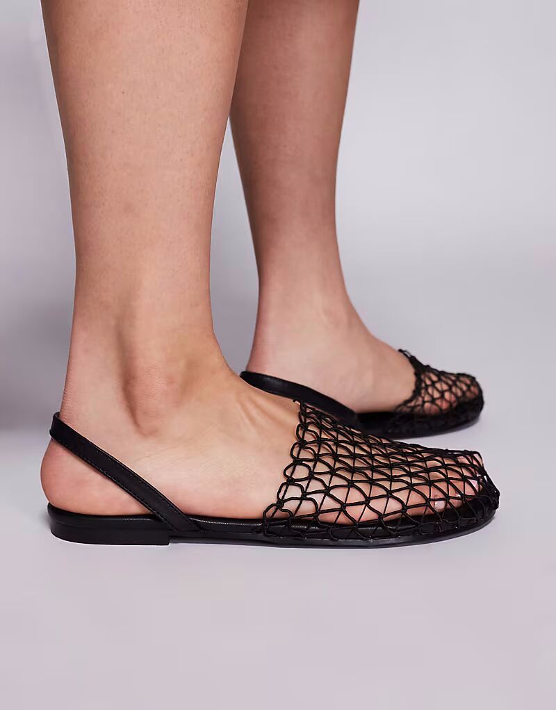Кроссовки Simmi London Wide Fit Avianna сетчатые черного цвета Simmi Wide Fit — фото 4
