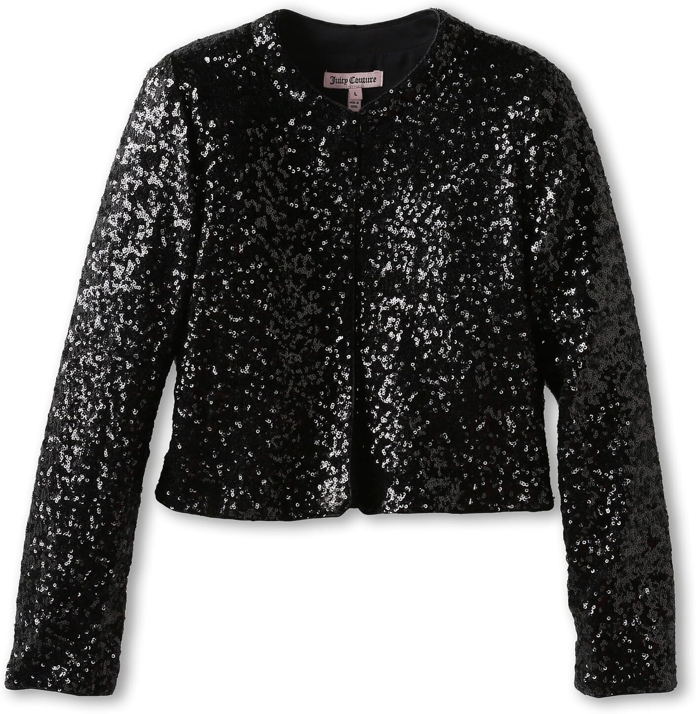 

Куртка Juicy Couture Kids Crop Sequin Jacket, цвет Pitch Black