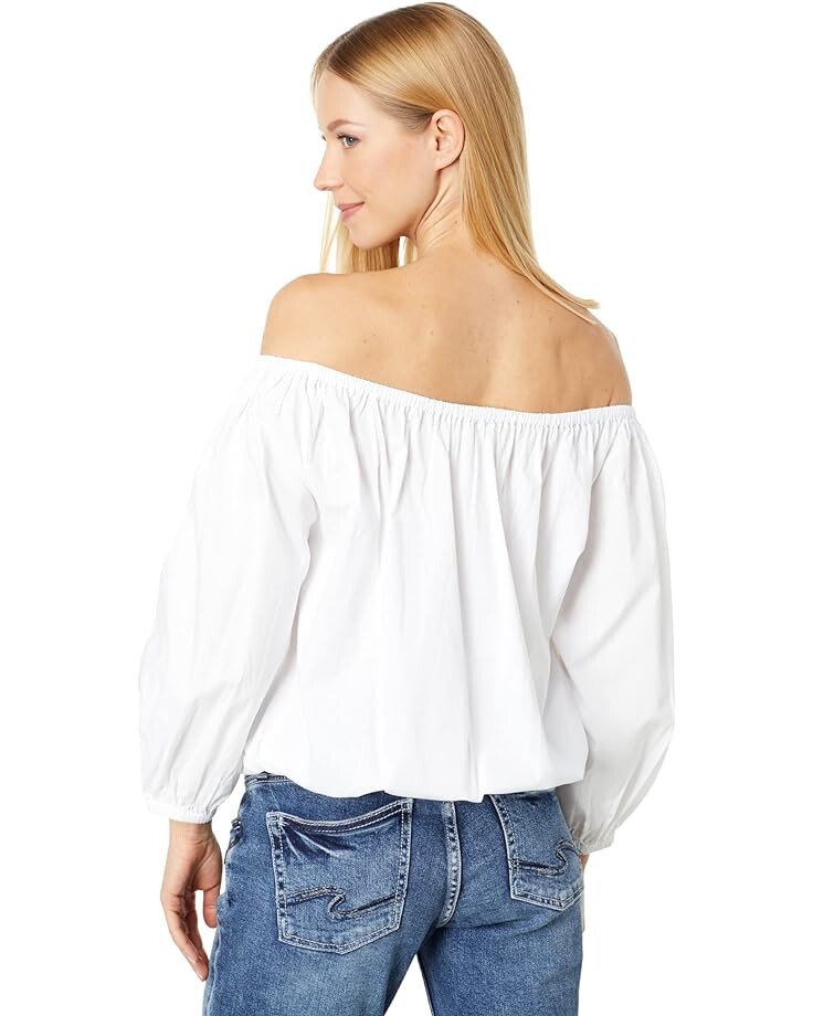 

Блуза SUNDRY Woven Cotton Gathered Detail Blouse, белый