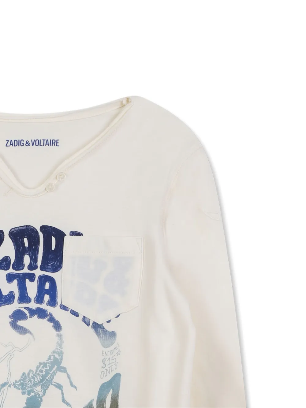 Футболка с длинными рукавами и графичным принтом Zadig & Voltaire Kids, нейтральный — фото 3