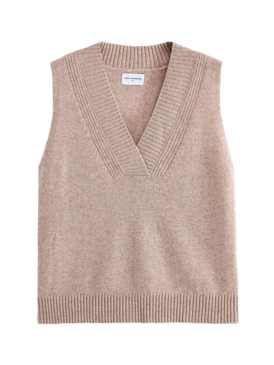 

Вязаный топ Next Knitted Top, светло-коричневый