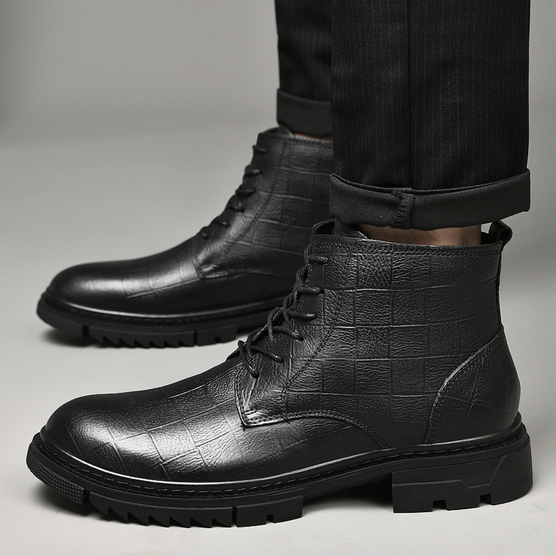 Bull Thunder Утепленные черные ботинки Short Martin Unisex, цвет Black Insulated Shoes — фото 3