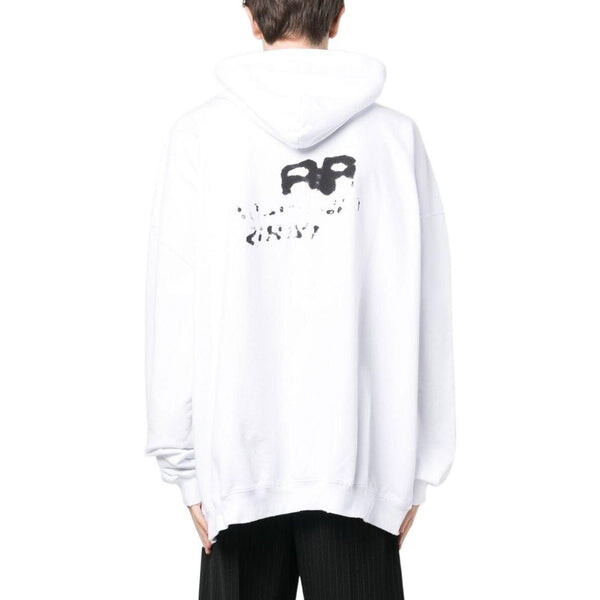 Толстовка hand-drawn bb icon hoodie large fit 'white' Balenciaga, белый — фото 3
