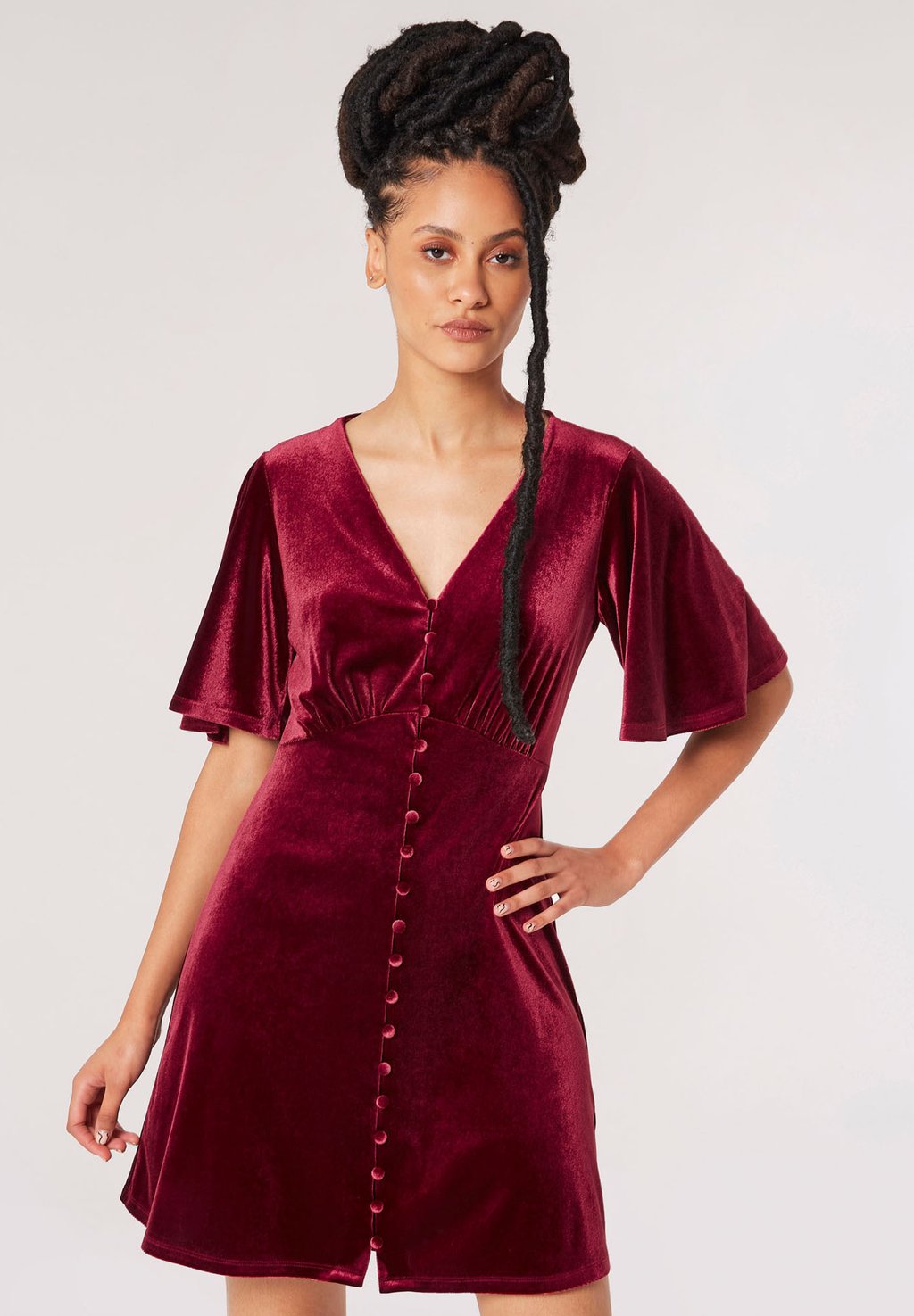 

Коктейльное платье / Вечернее платье SLEEVE MINI Apricot, бордовый