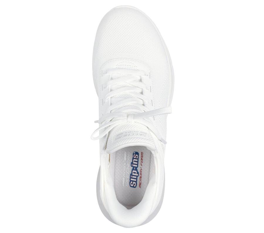 SKECHERS Мужские кроссовки BOBS ARC WAVES 2.0 Slip-On белого цвета — фото 2