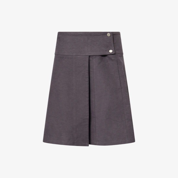

Юбка миди из хлопка Edie wrap Peachy Den, цвет graphite