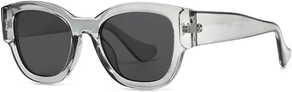 

Классические солнцезащитные очки в стиле ретро «кошачий глаз» с заклепками для женщин и мужчин, винтажные, панк, популярные, в большой оправе, для путешествий, с защитой от УФ-излучения UV400 (серо-черные) TVTBBVV, Gray Black