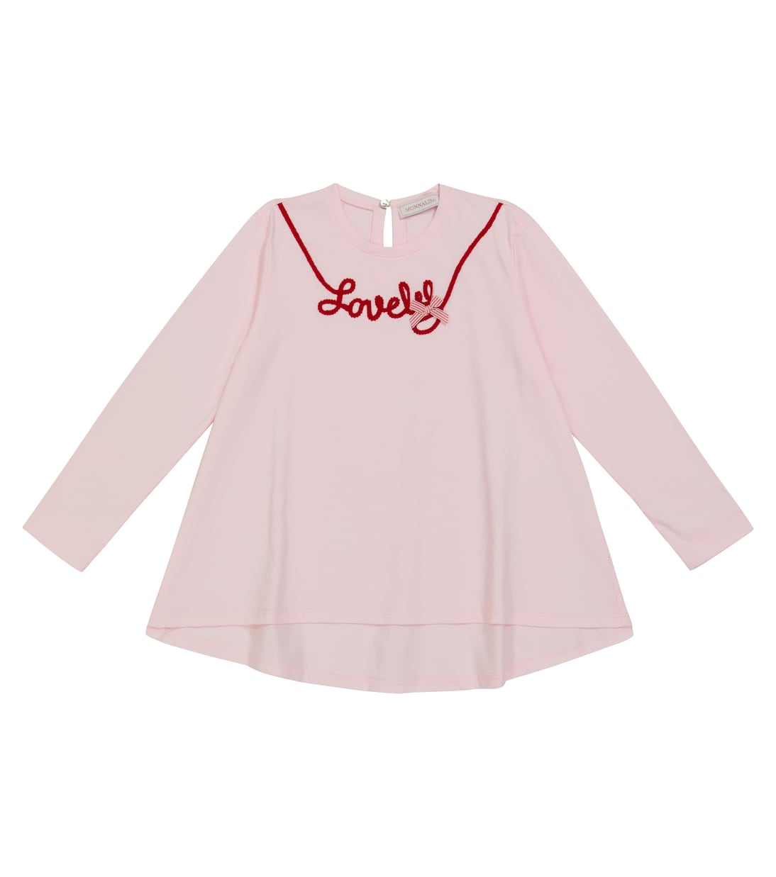 

Футболка из хлопка с принтом Monnalisa, розовый