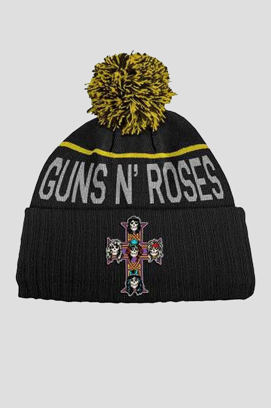 

Шапка с помпоном Appetite Cross Guns N Roses, черный