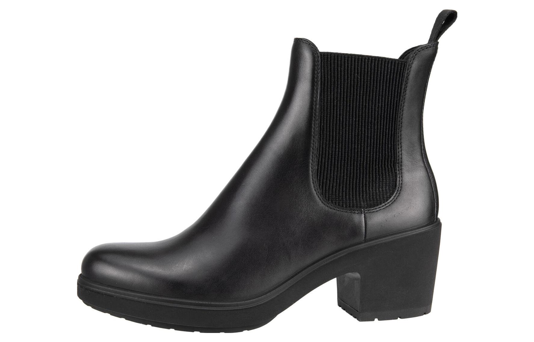 Сапоги челси до колена, женские, черные, 5,5 см Ecco, Black