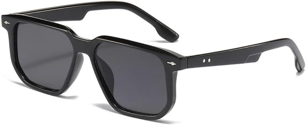 

Солнцезащитные очки с защитой от УФ-излучения UV400 | Яркие заклепки в стиле панк | Для женщин и мужчин | Для занятий спортом на открытом воздухе и вождения DSVIGF, Black-black