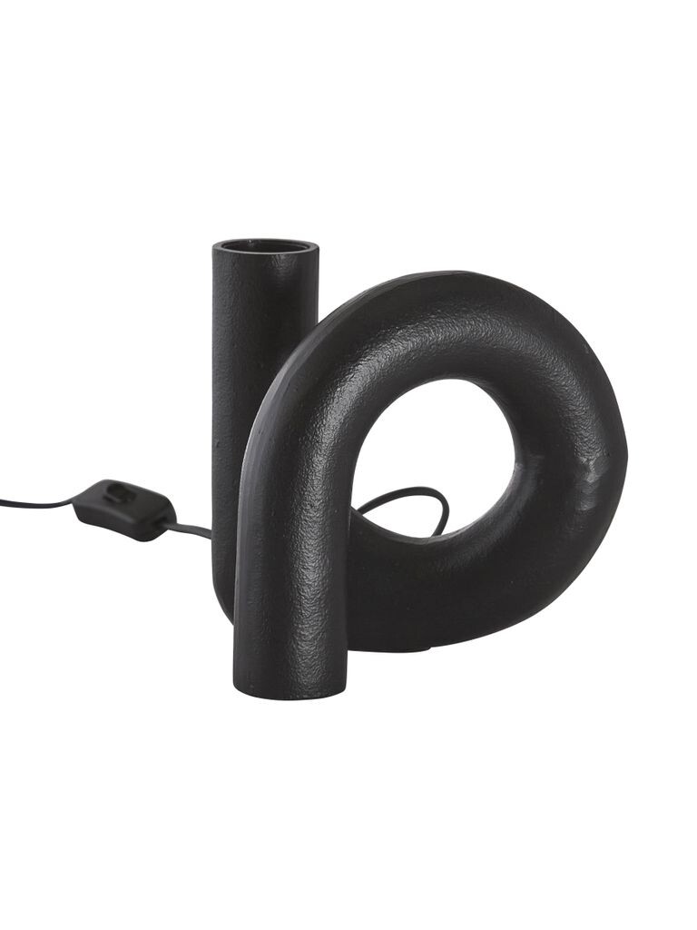 

PR Home Уведомление Настольная лампа Swirl скульптура металл черный E27 18x19x15см