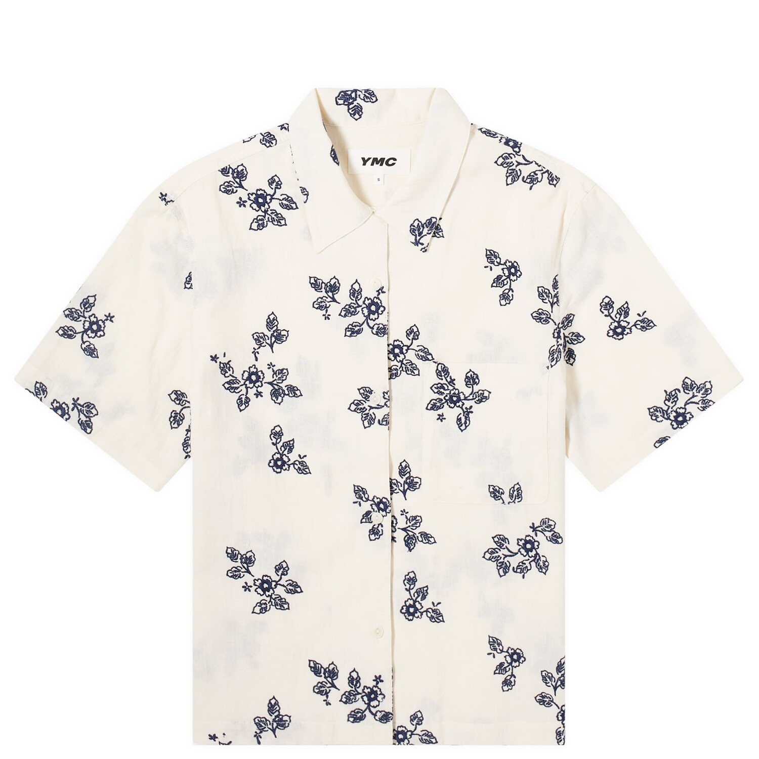 

Рубашка с коротким рукавом Ymc Vegas Short Sleeve Embroidered Shirt, темно-синий