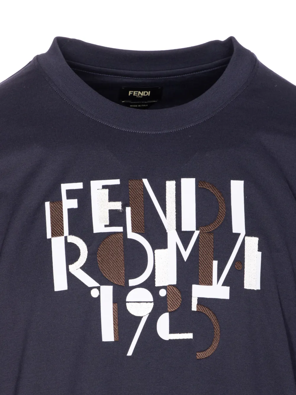 Футболка с графическим принтом FENDI, синий — фото 4