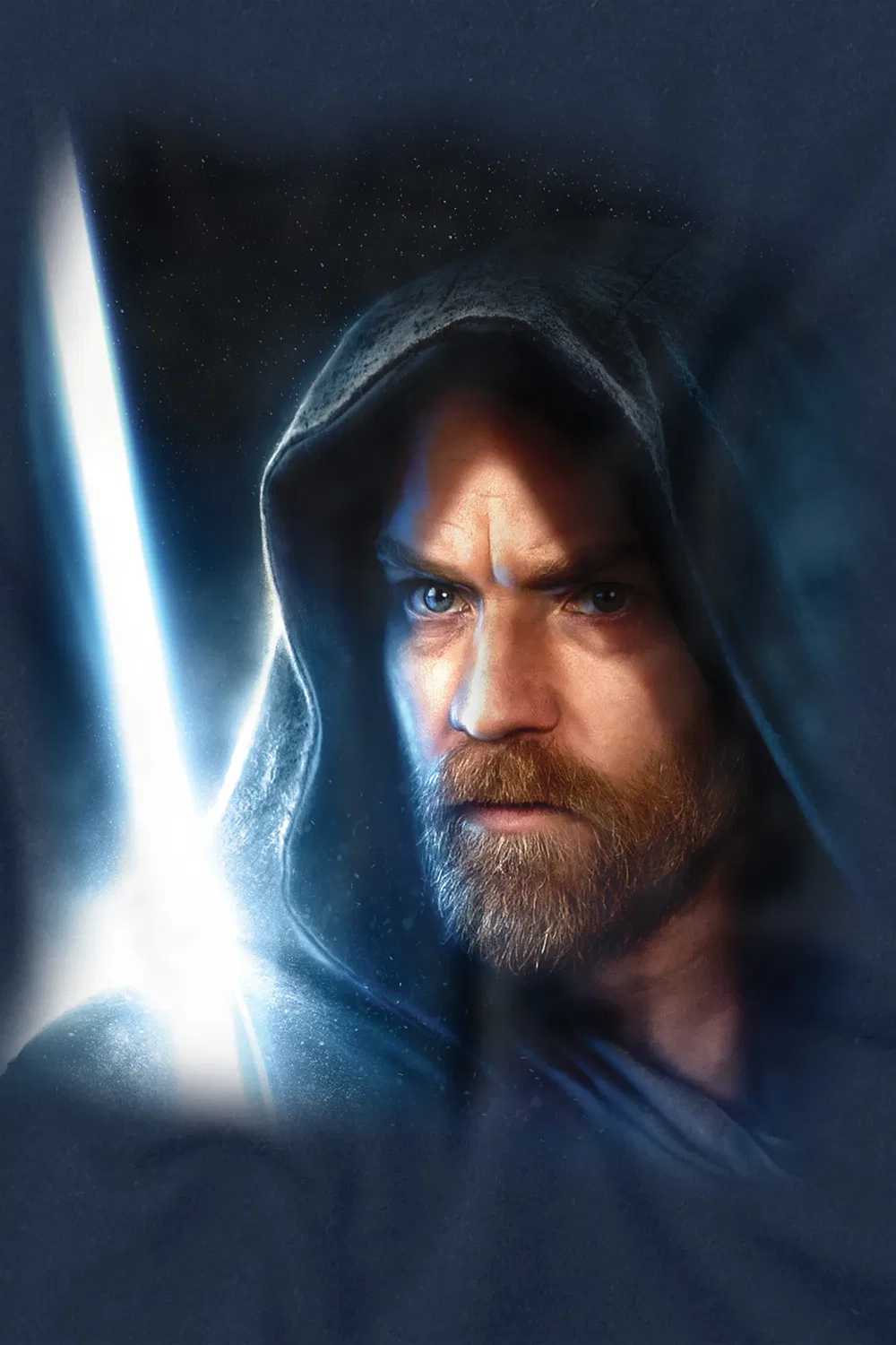 Детский свитшот с принтом Obiwan Kenobi, Star Wars, темно-синий — фото 2