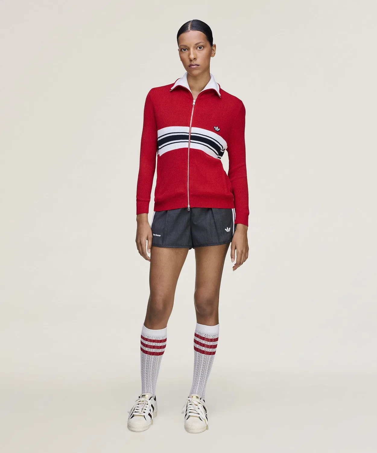 Толстовка спортивная adidas Originals x Wales Bonner, красный — фото 2