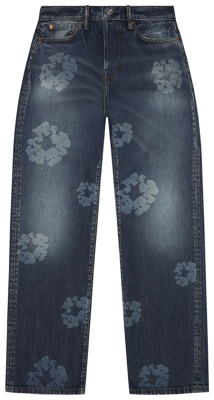 

Джинсовые брюки Denim Tears Baggy Laser Cotton Wreath Denim Pant, синий
