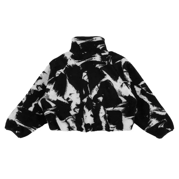 Флисовая футболка Nike NSW Oversized High-Pile Fleece Top 'Black/Sail' — фото 2