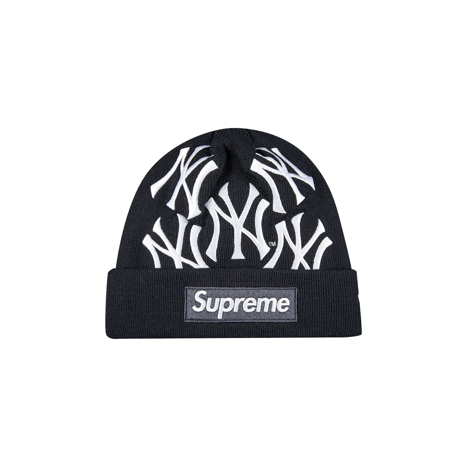 

Темно-синяя шапка с логотипом Supreme x New York Yankees x New Era Box