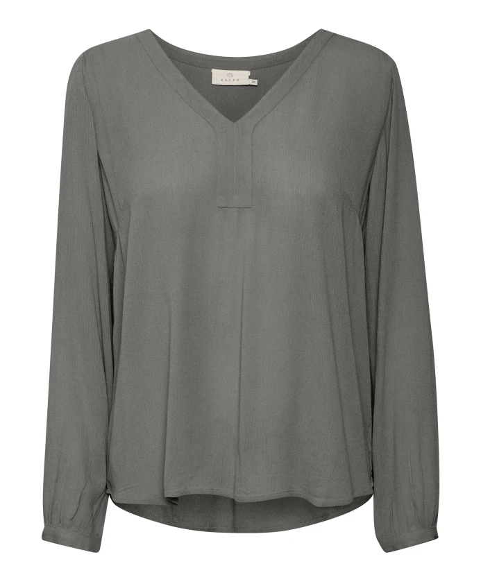 

Элегантная блузка с длинными рукавами, цвет дымчатый жемчуг Kaffe, серый