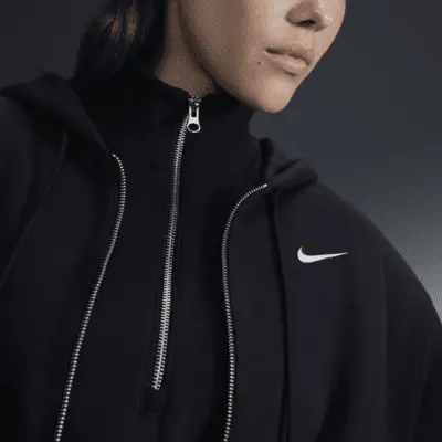 Худи Nike Sportswear Phoenix Fleece, цвет Black/Sail — фото 3