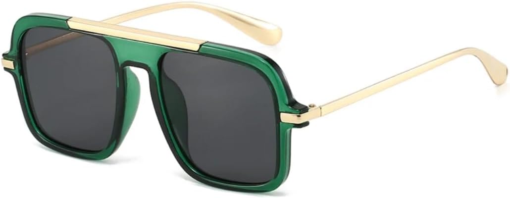 

Солнцезащитные очки для мужчин и женщин - защита UV400 - градиентные линзы сине-желтого леопардового цвета для занятий спортом на открытом воздухе и вождения DSVIGF, Green Grey