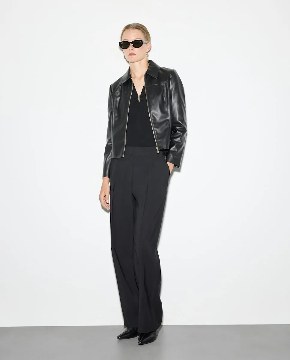 

Женские однотонные брюки со складкой Woman El Corte Inglés, черный