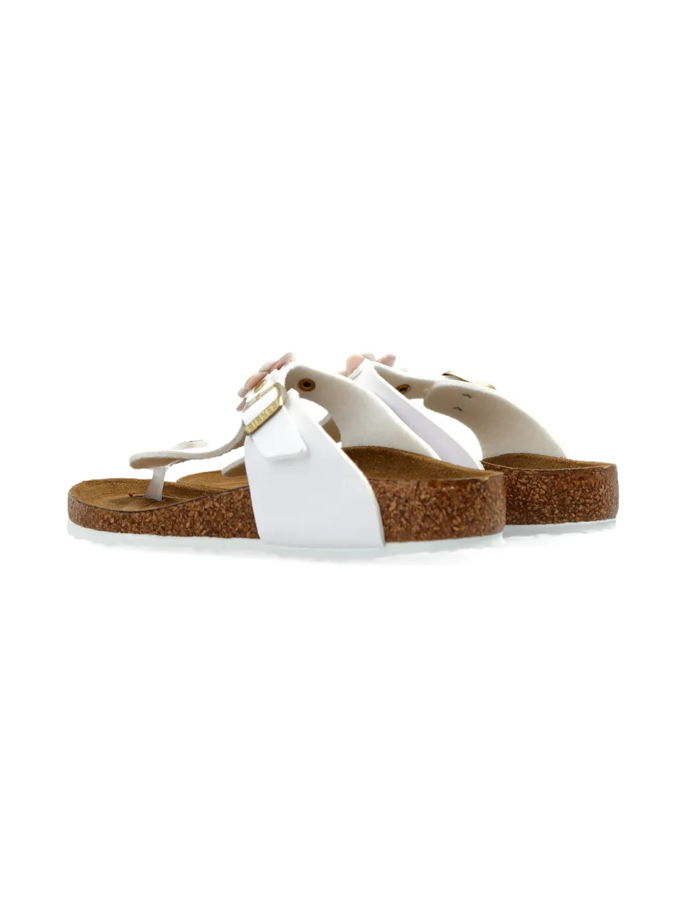 Сандалии gizeh с пряжкой в виде цветка Birkenstock Kids, белый — фото 3